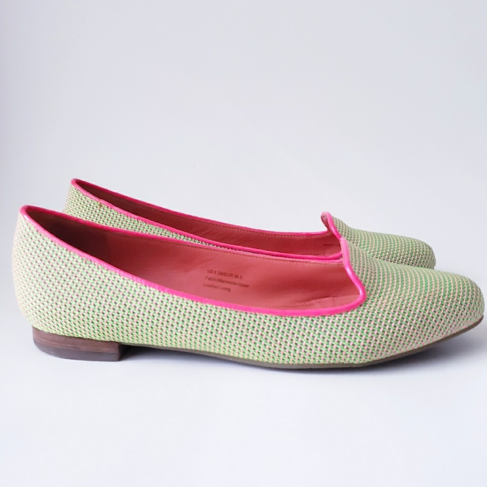 Vintage Via Spiga Green and Pink Flats - Picture 15 of 15